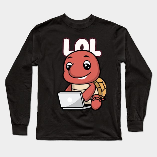 LOL Turtle Long Sleeve T-Shirt by Funky Turtle